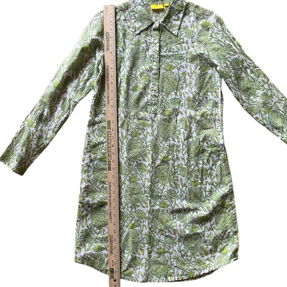 Roberta Roller Rabbit Pineapple Lightweight Button Women’s XS Shirt Dress Summer - Picture 7 of 7